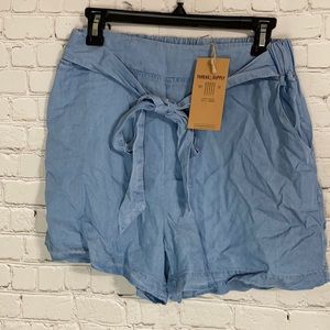 Thread & Supply High rise tie front shorts